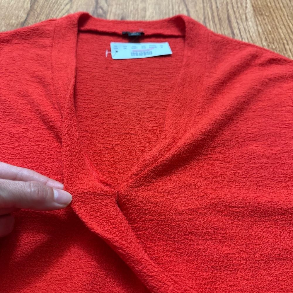 NWT J. Crew Faux Wrap Textured Crepe Top in Red size XS - Picture 4 of 13